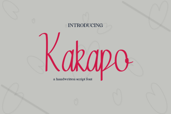 Add a Handmade Touch with the Kakapo Font
