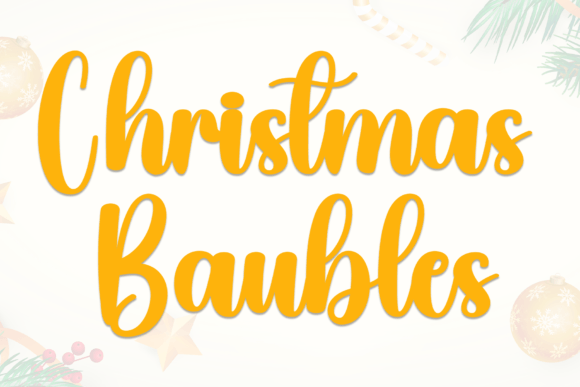 Christmas Baubles: A Handwritten Font for Distinctive Digital Design
