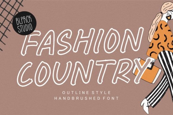 Fashion Country: A Hand-Brushed Font for Editorial Personality