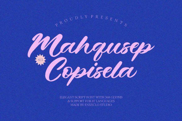 Mahqusep Copisela: A Script Font for Elegant Crafts