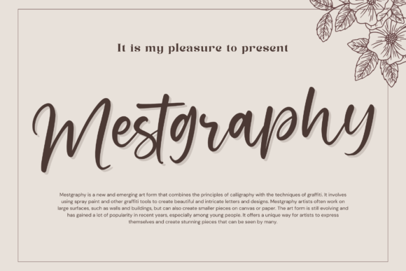 Mestgraphy: A Dynamic Display Font for Digital Branding