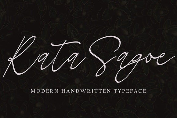 Rata Sagoe: A Flexible Script Font for Modern Branding